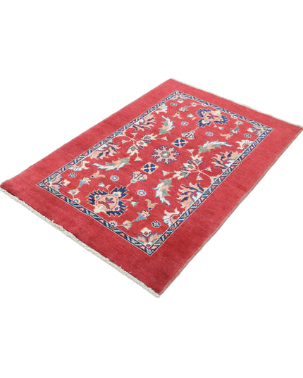 Ziegler 3' 2" X 4' 8" Hand Knotted Wool Rug 3' 2" X 4' 8" (97 X 142) / Red / Wool