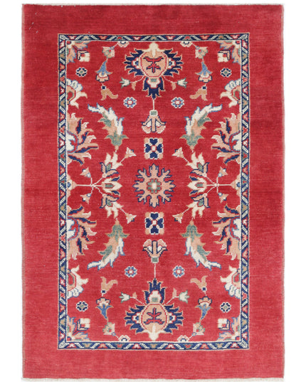Ziegler 3' 2" X 4' 8" Hand Knotted Wool Rug 3' 2" X 4' 8" (97 X 142) / Red / Wool