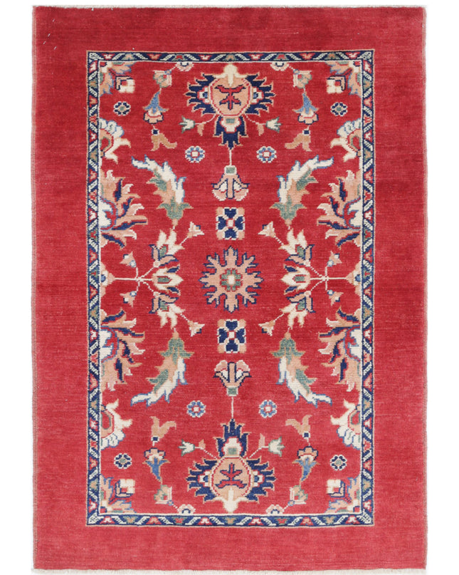 Ziegler 3' 2" X 4' 8" Hand Knotted Wool Rug 3' 2" X 4' 8" (97 X 142) / Red / Wool