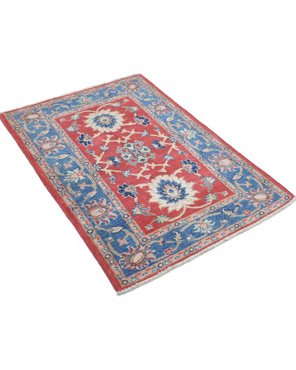 Ziegler 3' 1" X 4' 2" Hand Knotted Wool Rug 3' 1" X 4' 2" (94 X 127) / Red / Wool