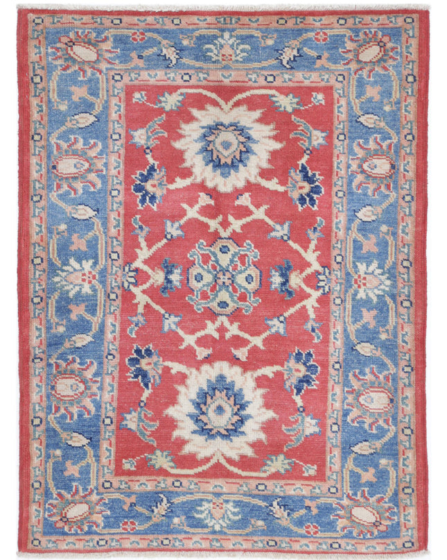 Ziegler 3' 1" X 4' 2" Hand Knotted Wool Rug 3' 1" X 4' 2" (94 X 127) / Red / Wool