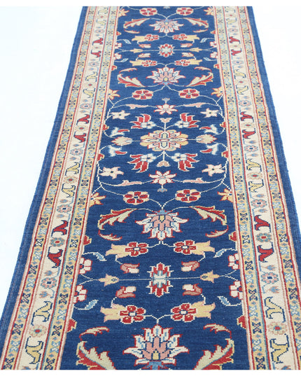 Ziegler 2' 5" X 9' 5" Hand Knotted Wool Rug 2' 5" X 9' 5" (74 X 287) / Blue / Wool