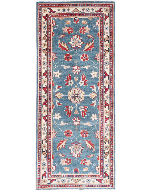 Ziegler 2' 5" X 6' 5" Hand Knotted Wool Rug 2' 5" X 6' 5" (74 X 196) / Blue / Wool