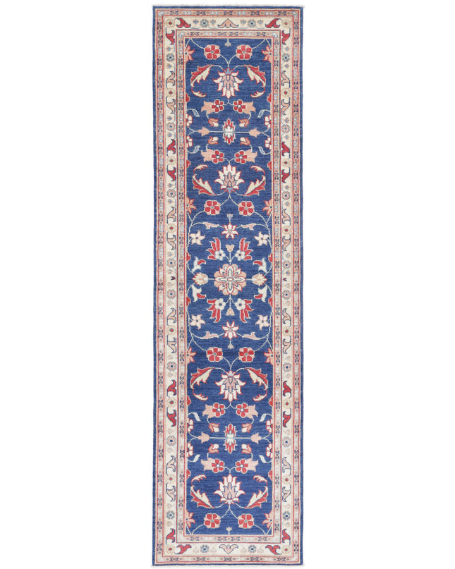 Ziegler 2' 5" X 9' 10" Hand Knotted Wool Rug 2' 5" X 9' 10" (74 X 300) / Blue / Wool