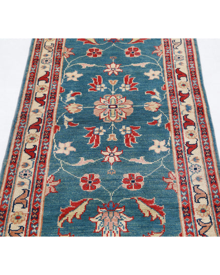 Ziegler 2' 6" X 6' 5" Hand Knotted Wool Rug 2' 6" X 6' 5" (76 X 196) / Blue / Wool
