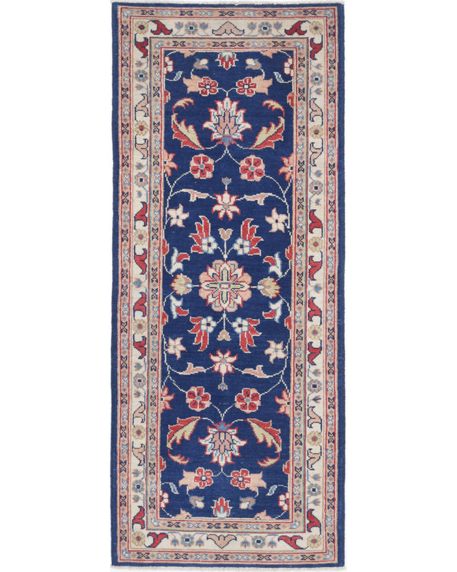Ziegler 2' 5" X 6' 3" Hand Knotted Wool Rug 2' 5" X 6' 3" (74 X 191) / Blue / Wool