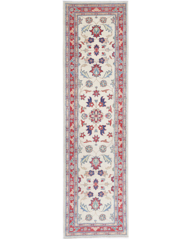 Ziegler 2' 6" X 9' 11" Hand Knotted Wool Rug 2' 6" X 9' 11" (76 X 302) / Ivory / Wool