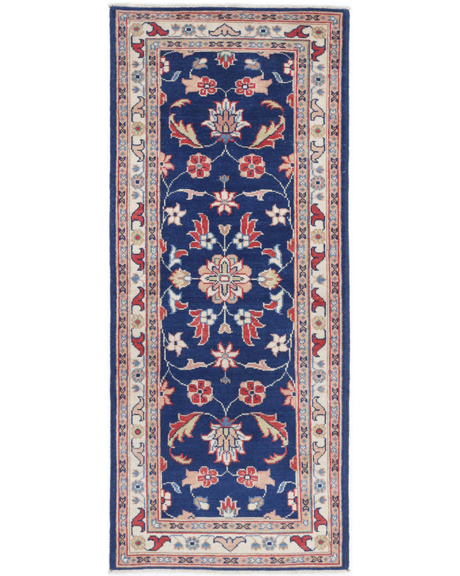 Ziegler 2' 5" X 6' 3" Hand Knotted Wool Rug 2' 5" X 6' 3" (74 X 191) / Blue / Wool