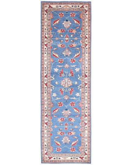 Ziegler 2' 7" X 9' 6" Hand Knotted Wool Rug 2' 7" X 9' 6" (79 X 290) / Blue / Wool