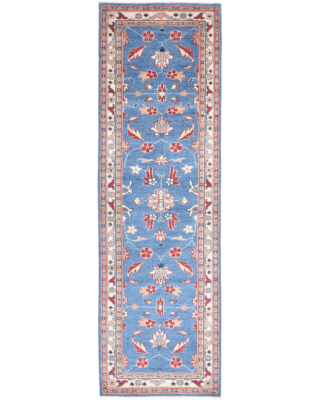 Ziegler 2' 7" X 9' 6" Hand Knotted Wool Rug 2' 7" X 9' 6" (79 X 290) / Blue / Wool