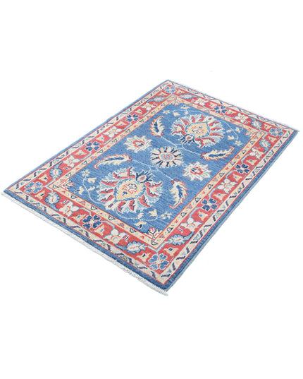 Ziegler 2' 8" X 4' 0" Hand Knotted Wool Rug 2' 8" X 4' 0" (81 X 122) / Blue / Wool