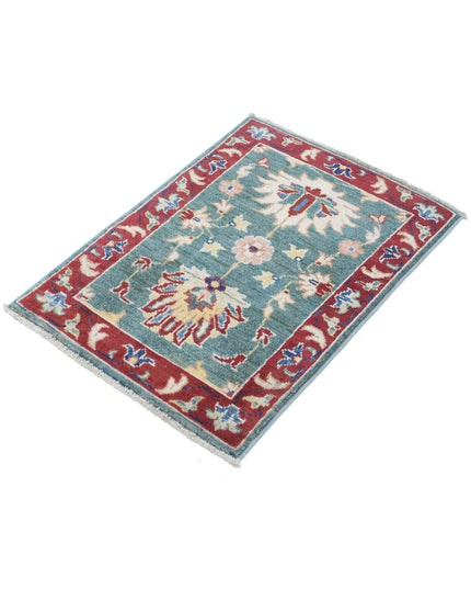 Ziegler 2' 1" X 2' 11" Hand Knotted Wool Rug 2' 1" X 2' 11" (63 X 89) / Green / Wool