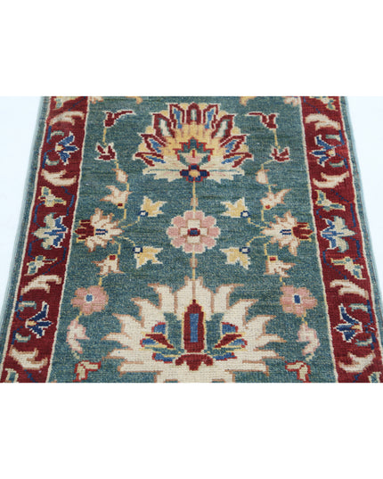 Ziegler 2' 1" X 2' 11" Hand Knotted Wool Rug 2' 1" X 2' 11" (63 X 89) / Green / Wool