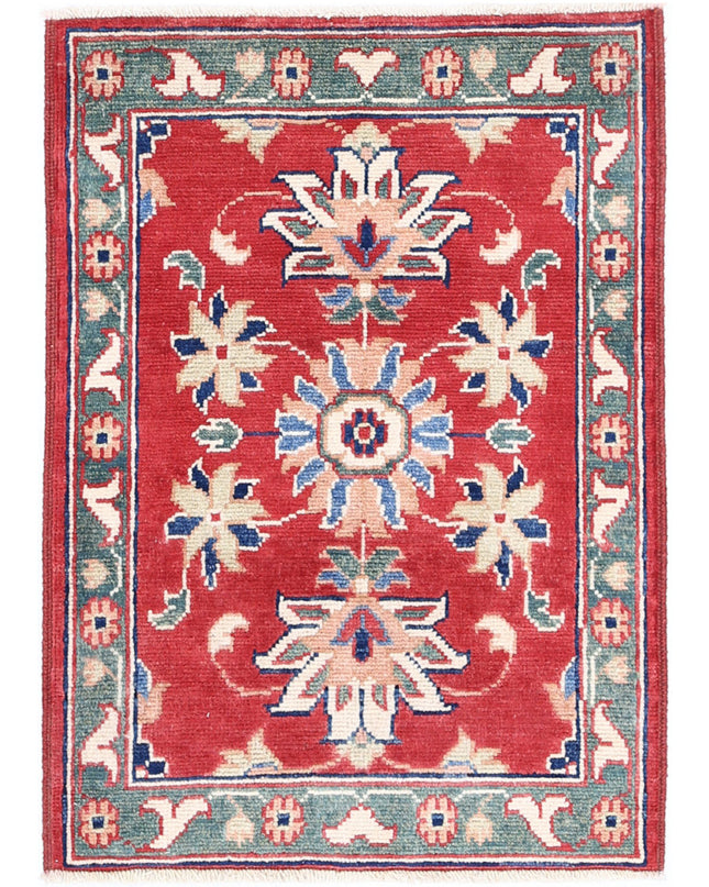 Ziegler 2' 0" X 2' 9" Hand Knotted Wool Rug 2' 0" X 2' 9" (61 X 84) / Red / Wool