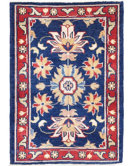 Ziegler 2' 1" X 2' 10" Hand Knotted Wool Rug 2' 1" X 2' 10" (63 X 86) / Blue / Wool