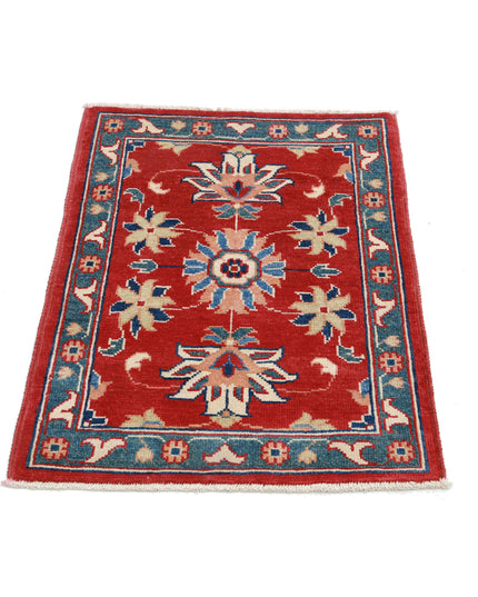 Ziegler 2' 1" X 2' 10" Hand Knotted Wool Rug 2' 1" X 2' 10" (63 X 86) / Red / Wool