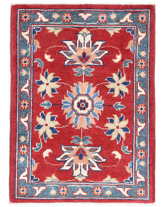 Ziegler 2' 1" X 2' 10" Hand Knotted Wool Rug 2' 1" X 2' 10" (63 X 86) / Red / Wool