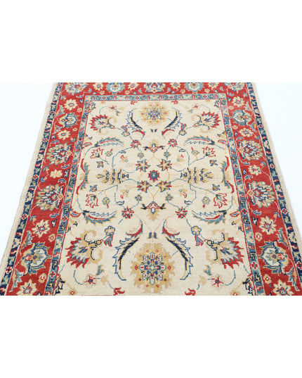 Ziegler 4' 0" X 5' 8" Hand Knotted Wool Rug 4' 0" X 5' 8" (122 X 173) / Ivory / Wool