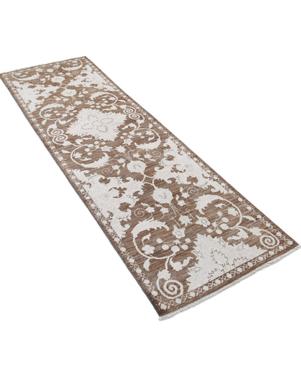 Ziegler 2' 5" X 7' 10" Hand Knotted Wool Rug 2' 5" X 7' 10" (74 X 239) / Brown / Wool