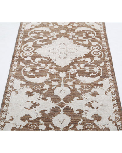 Ziegler 2' 5" X 7' 10" Hand Knotted Wool Rug 2' 5" X 7' 10" (74 X 239) / Brown / Wool