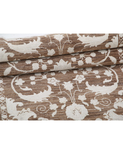 Ziegler 2' 5" X 7' 10" Hand Knotted Wool Rug 2' 5" X 7' 10" (74 X 239) / Brown / Wool