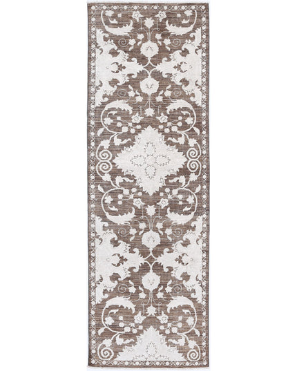 Ziegler 2' 5" X 7' 10" Hand Knotted Wool Rug 2' 5" X 7' 10" (74 X 239) / Brown / Wool