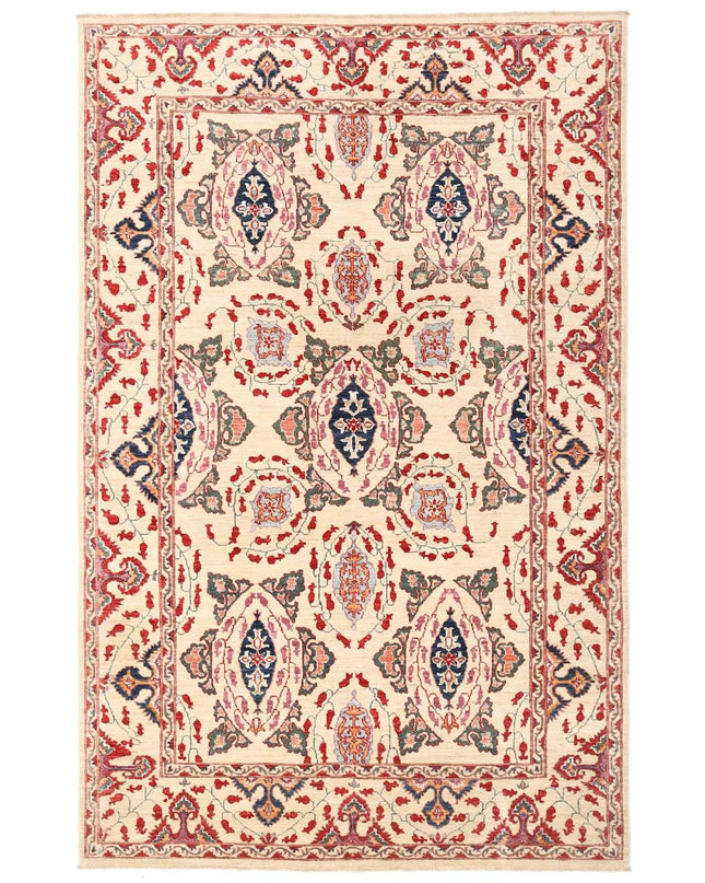 Ziegler 5' 8" X 8' 11" Hand Knotted Wool Rug 5' 8" X 8' 11" (173 X 272) / Ivory / Wool