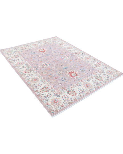 Ziegler 4' 11" X 6' 6" Hand Knotted Wool Rug 4' 11" X 6' 6" (150 X 198) / Peach / Wool