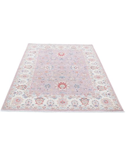 Ziegler 4' 11" X 6' 6" Hand Knotted Wool Rug 4' 11" X 6' 6" (150 X 198) / Peach / Wool