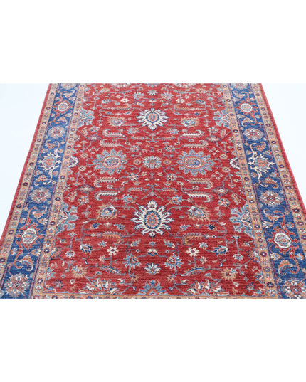 Ziegler 5' 0" X 6' 4" Hand Knotted Wool Rug 5' 0" X 6' 4" (152 X 193) / Red / Wool
