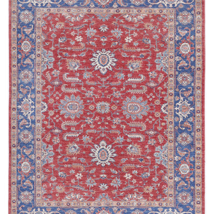 Ziegler 5' 0" X 6' 4" Hand Knotted Wool Rug 5' 0" X 6' 4" (152 X 193) / Red / Wool