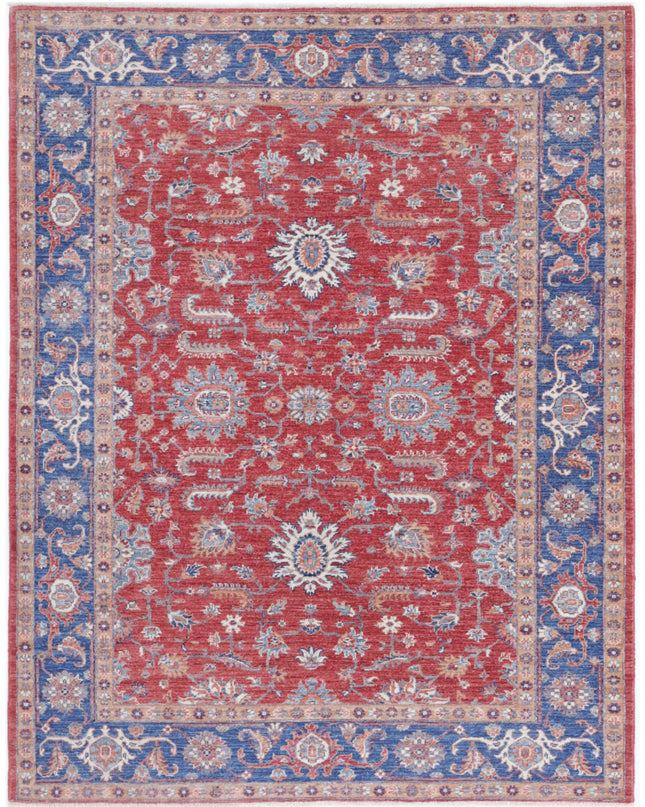 Ziegler 5' 0" X 6' 4" Hand Knotted Wool Rug 5' 0" X 6' 4" (152 X 193) / Red / Wool