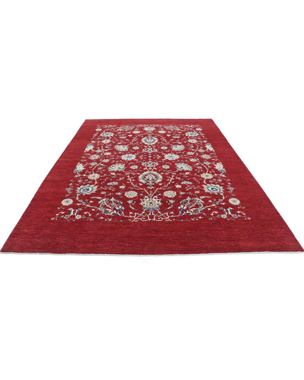 Ziegler 7' 11" X 10' 2" Hand Knotted Wool Rug 7' 11" X 10' 2" (241 X 310) / Red / Wool
