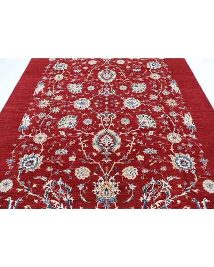 Ziegler 7' 11" X 10' 2" Hand Knotted Wool Rug 7' 11" X 10' 2" (241 X 310) / Red / Wool