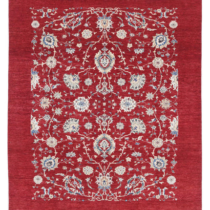 Ziegler 7' 11" X 10' 2" Hand Knotted Wool Rug 7' 11" X 10' 2" (241 X 310) / Red / Wool