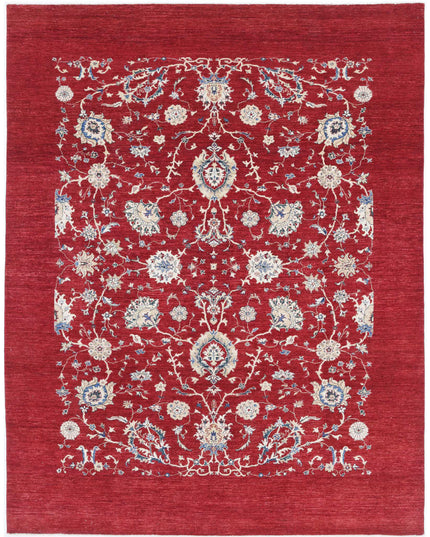 Ziegler 7' 11" X 10' 2" Hand Knotted Wool Rug 7' 11" X 10' 2" (241 X 310) / Red / Wool