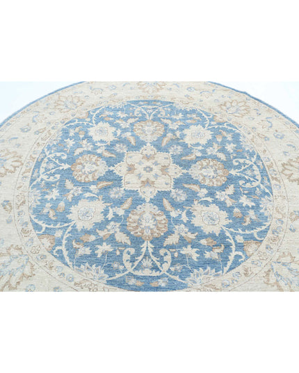 Ziegler 7' 11" X 7' 10" Hand Knotted Wool Rug 7' 11" X 7' 10" (241 X 239) / Blue / Wool