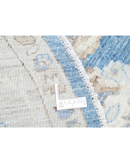 Ziegler 7' 11" X 7' 10" Hand Knotted Wool Rug 7' 11" X 7' 10" (241 X 239) / Blue / Wool