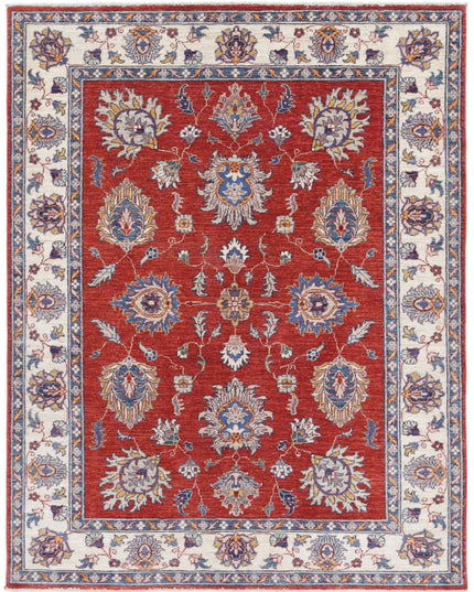 Ziegler 4' 10" X 6' 2" Hand Knotted Wool Rug 4' 10" X 6' 2" (147 X 188) / Red / Wool