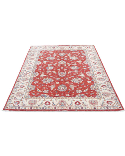 Ziegler 5' 0" X 6' 9" Hand Knotted Wool Rug 5' 0" X 6' 9" (152 X 206) / Red / Wool