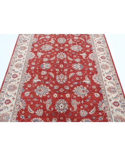 Ziegler 5' 0" X 6' 9" Hand Knotted Wool Rug 5' 0" X 6' 9" (152 X 206) / Red / Wool