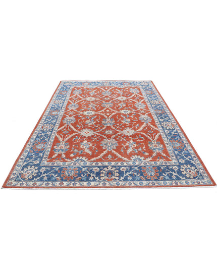 Ziegler 6' 6" X 9' 5" Hand Knotted Wool Rug 6' 6" X 9' 5" (198 X 287) / Rust / Wool