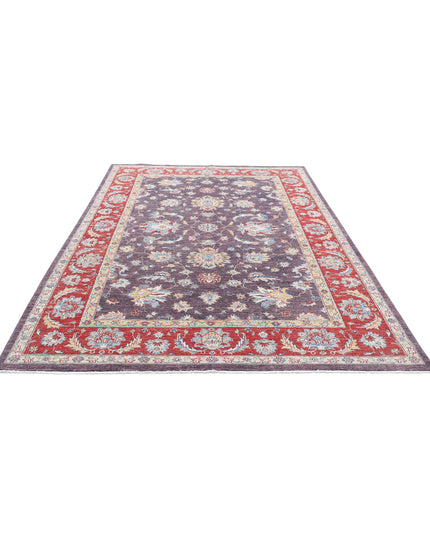 Ziegler 6' 7" X 9' 10" Hand Knotted Wool Rug 6' 7" X 9' 10" (201 X 300) / Purple / Wool