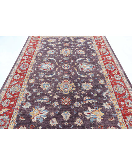 Ziegler 6' 7" X 9' 10" Hand Knotted Wool Rug 6' 7" X 9' 10" (201 X 300) / Purple / Wool