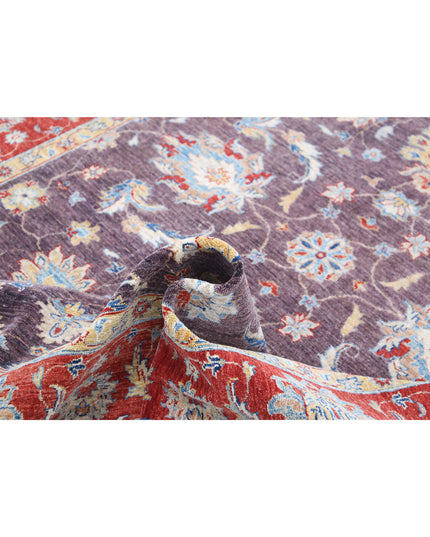 Ziegler 6' 7" X 9' 10" Hand Knotted Wool Rug 6' 7" X 9' 10" (201 X 300) / Purple / Wool