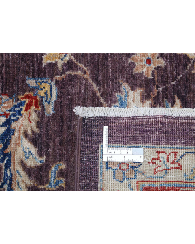 Ziegler 6' 7" X 9' 10" Hand Knotted Wool Rug 6' 7" X 9' 10" (201 X 300) / Purple / Wool