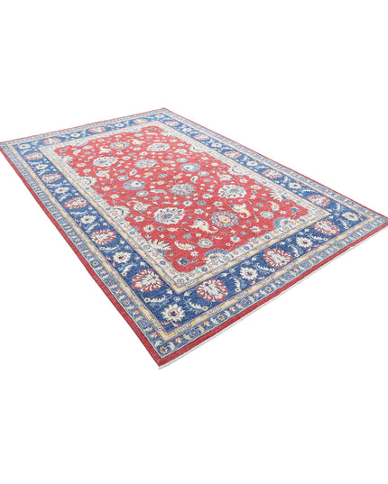 Ziegler 6' 5" X 9' 5" Hand Knotted Wool Rug 6' 5" X 9' 5" (196 X 287) / Red / Wool