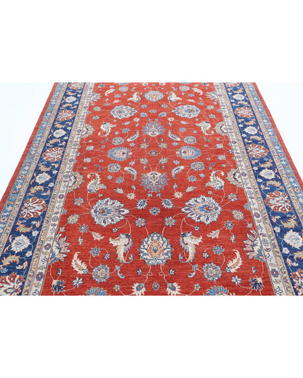 Ziegler 6' 4" X 9' 5" Hand Knotted Wool Rug 6' 4" X 9' 5" (193 X 287) / Red / Wool