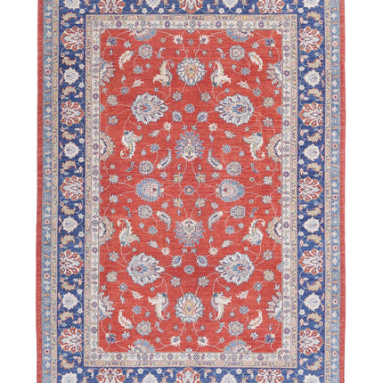Ziegler 6' 4" X 9' 5" Hand Knotted Wool Rug 6' 4" X 9' 5" (193 X 287) / Red / Wool