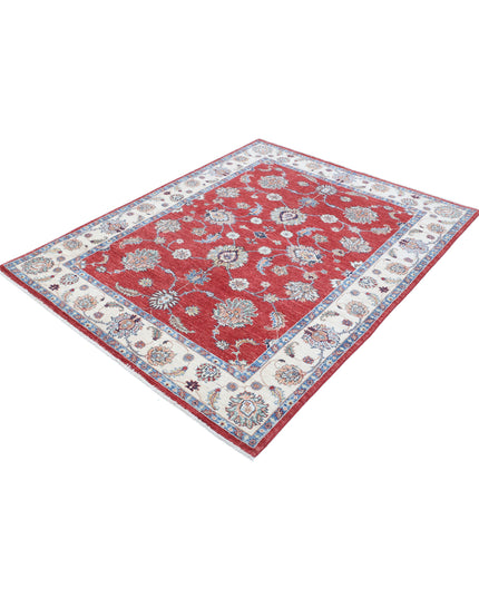 Ziegler 5' 0" X 6' 7" Hand Knotted Wool Rug 5' 0" X 6' 7" (152 X 201) / Red / Wool